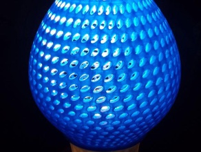 Perforationen 01 Dekor blau design Lampe Lampenschirm Licht Beleuchtung Lichter nosupport parametric pla Projektion Schatten spotlight translucent transparent 3d print model - Mito3D
