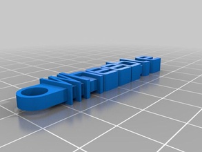 wheeble 2 side keychain organization customized 3d print model - Mito3D