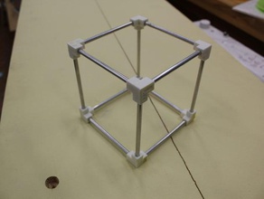 cube vertex - simple corner joint math 3d print model - Mito3D