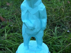 low-poly Braunbär Tiere brown bear 3d print model - Mito3D
