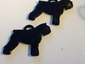 bouvier dog keychain keychains 3d print model - Mito3D