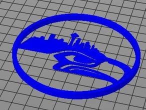 2 piece seattle seahawks coaster sport & outdoors 3d print model - Mito3D