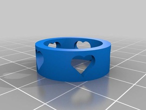 il mio cuore personalizzato anello anelli su misura 3d print model - Mito3D