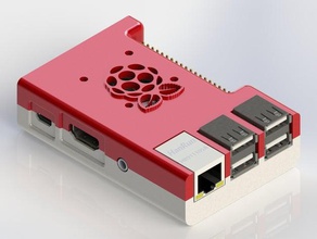 raspberry pi b+ ventilador de la caja electrónica caso b vivienda 3d print model - Mito3D