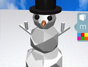 morphi snowman art app geometric geometry ios8 ipad ipadmini minimal minimalist morphiapp 3d print model - Mito3D