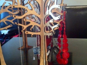 laser cut jewelry tree other acrylic art household lasercut cutter useful wood 3d print model - Mito3D