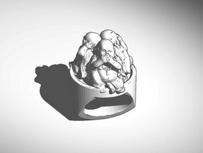 buddha anello anelli il 3d print model - Mito3D