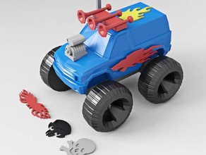 carro rc corpo maker como 3dracers arduino bluetooth de brinquedo brinquedos & games 3d print model - Mito3D