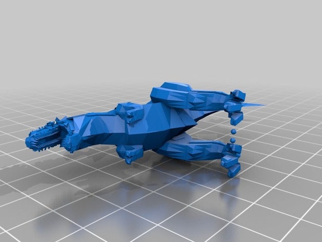 geometric dinosaur 3d printing cute low poly t-rex 3D print model - Mito3D