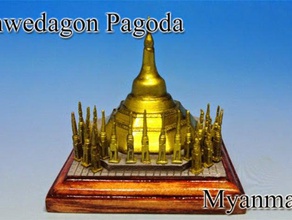 shwedagon pagoda di yangon edifici e strutture 3d print model - Mito3D