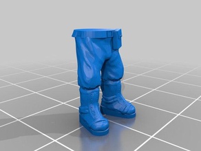 28mm miniature legs people bits body boot conversion figure foot parts 3d print model - Mito3D