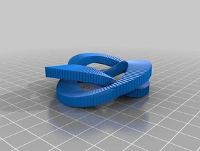 kubistische torus knot Mathe-Kunst kundengebundene 3d print model - Mito3D