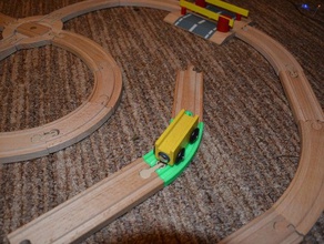 brio ikea railroad compatible 45 degrees turn part railway 3d print model - Mito3D