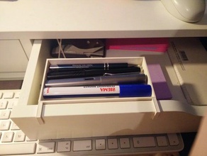 clip pen tray ikea ekby alex office desktop-Halter desktop ikeahack hack - Organisation organisieren pentray Stiftablage 3d print model - Mito3D