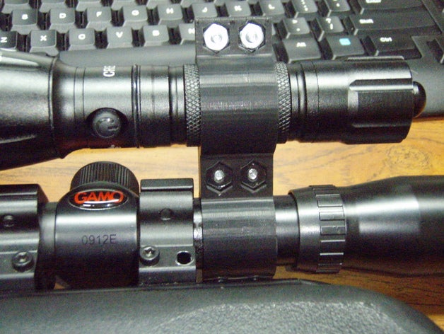 flashlight mount airsoft cree gun hunt hunting light night mouse paintball popular rat scope shooting stick 3D print model - Mito3D