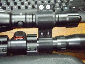 flashlight mount airsoft cree gun hunt hunting light night mouse paintball popular rat scope shooting stick 3d print model - Mito3D