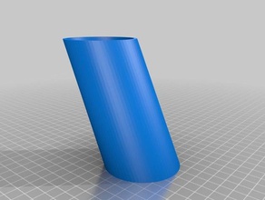 schrägen Zylinder math geometrie 3d print model - Mito3D