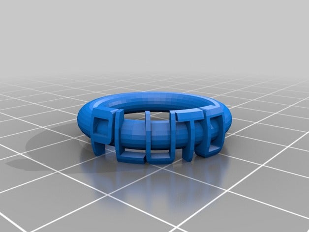 pluton anneau de la mode personnalisé 3D print model - Mito3D