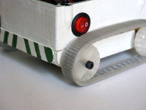 flexível faixas tanque robótica filamentos flexíveis ninjaflex openscad robô 3d print model - Mito3D