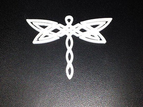 pendentif celtique libellule bijoux collier 3d print model - Mito3D