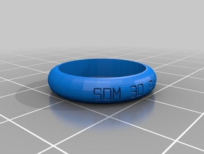sdm 3d - ring band creation script usa sizes customizer rings customized 3d print model - Mito3D