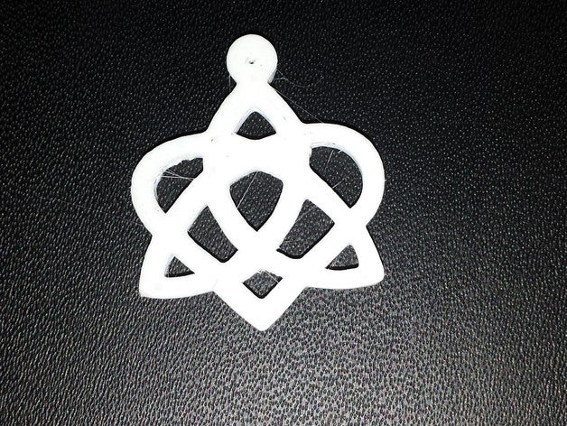 pendant celtic trinity heart jewelry necklace 3D print model - Mito3D