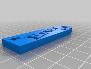 ester portachiavi accessori estere semplice 3d print model - Mito3D