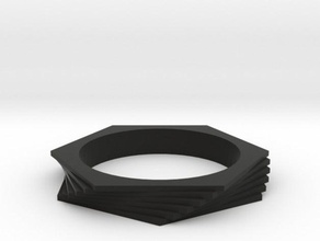 fiur pulsera las pulseras la hexágono hexagonal joya joyería twist trenzado 3d print model - Mito3D