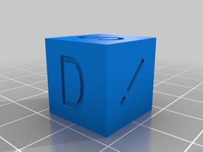 my customized dice text classic dots 3d print model - Mito3D