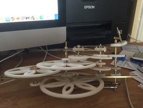 these gears have used create earth arm orrery sculptures 3d print model - Mito3D
