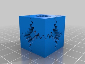 customized cube gears 50 size interactive art 3d print model - Mito3D