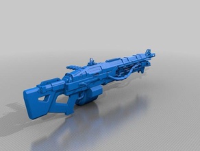 destiny exotic machine gun thunderlord 1 scale games game weapon 3d print model - Mito3D