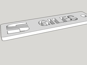 seat logo keychain giles 3d printing 3d print model - Mito3D