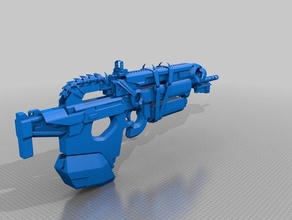 destiny exotic pulse rifle bad juju 1 scale games game weapon 3d print model - Mito3D