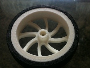 petit pneu des véhicules voiture miniature ninjaflex rc jante pneus 3d print model - Mito3D