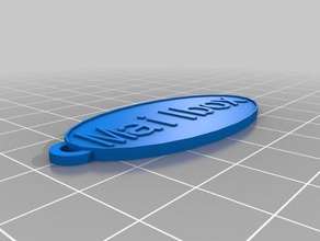 mailbox oval keychain keychains customized 3d print model - Mito3D