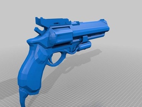 destiny exotic hand cannon hawkmoon 1 scale games game weapon 3d print model - Mito3D