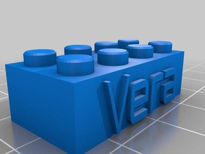 lego blok vera jouets de construction personnalisé 3d print model - Mito3D