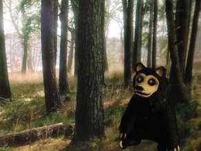 el oso negro a los animales dualstrusion doble extrusor extrusión la educación bosque diversión kid de juguete criatura del woods su mundo salvaje 3d print model - Mito3D