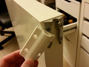 ikea malm bureau mécanisme de coulissement les pièces rechange ordinateur tiroir le partie la réparation remplacement diapositive 3d print model - Mito3D