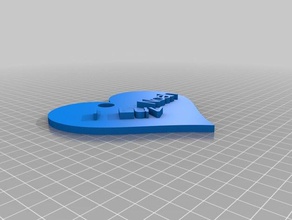 luv noah keychain keychains customized 3d print model - Mito3D