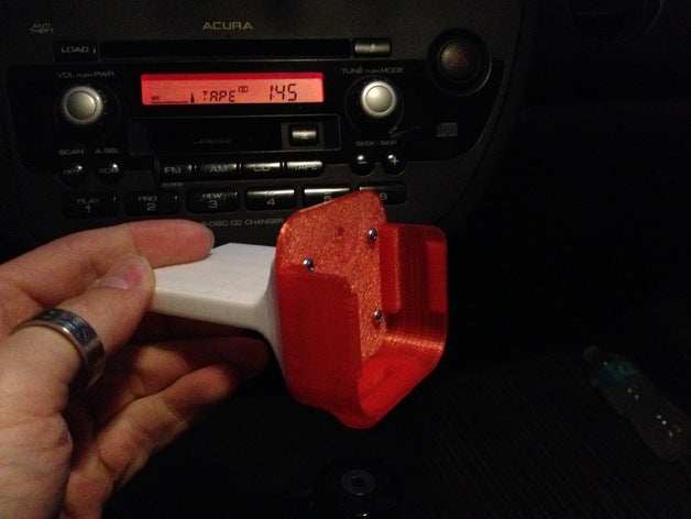 iphone holder tape deck mobile phone car mount cassette 3D print model - Mito3D