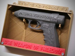 l'arme de la liberté je suis charlie l'art des outils d'urgence france arme à feu jesuischarlie le crayon 3d print model - Mito3D