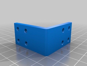 simple 90 degree 8 holes 3mm parts attach bend 3d print model - Mito3D