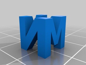 two letter sculpture mn sculptures customized 3d print model - Mito3D