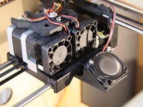 flashforge doble de 40 mm conducto del ventilador la izquierda a derecha en el extrusor Impresora 3d las piezas aire refrigeración 3d print model - Mito3D