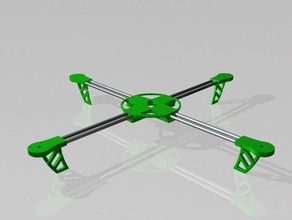 hyperquad le bricolage copter drone fpv quadricoptère quadcopter frame quadrotor 3d print model - Mito3D