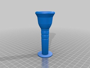 tuba mouthpiece c4-style music customized 3d print model - Mito3D