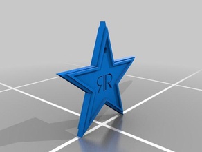 rock yıldızı enerji logo işaretler ve logolar Kaya rockstar yıldız 3d print model - Mito3D