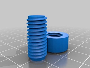 simple screw thread library parts 3d print model - Mito3D